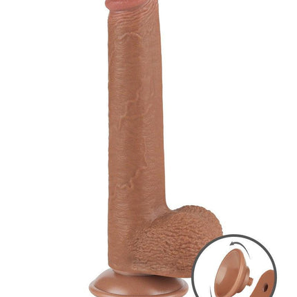 Lovetoy - Dildo Met Sliding Skin Technologie - 22 x 3.7 cm - Verwijderbare Zuignap - Medium Huidskleur-Erotiekvoordeel.nl