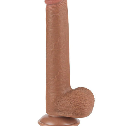 Lovetoy - Dildo Met Sliding Skin Technologie - 22 x 3.7 cm - Verwijderbare Zuignap - Medium Huidskleur-Erotiekvoordeel.nl