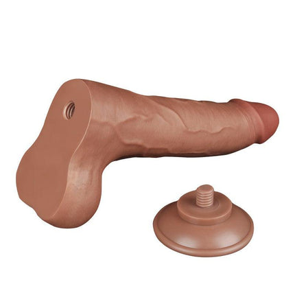 Lovetoy - Dildo Met Sliding Skin Technologie - 22 x 4.3 cm - Verwijderbare Zuignap - Medium Huidskleur-Erotiekvoordeel.nl