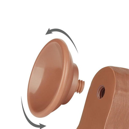 Lovetoy - Dildo Met Sliding Skin Technologie - 22 x 4.3 cm - Verwijderbare Zuignap - Medium Huidskleur-Erotiekvoordeel.nl