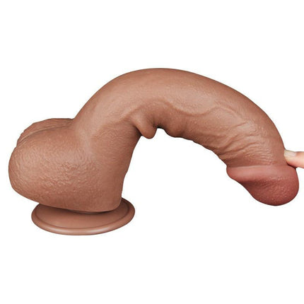 Lovetoy - Dildo Met Sliding Skin Technologie - 24 x 4.3 cm - Verwijderbare Zuignap - Lichte Huidskleur-Erotiekvoordeel.nl