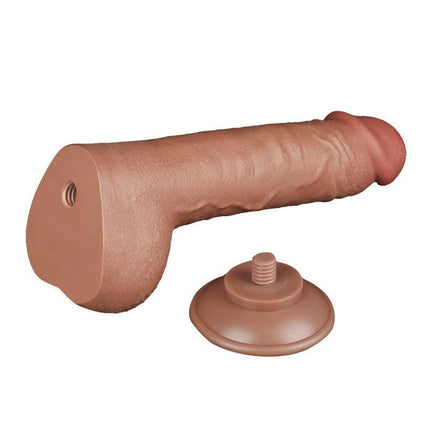 Lovetoy - Dildo Met Sliding Skin Technologie - 24 x 4.3 cm - Verwijderbare Zuignap - Lichte Huidskleur-Erotiekvoordeel.nl