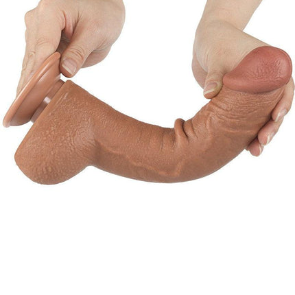 Lovetoy - Dildo Met Sliding Skin Technologie - 24 x 4.3 cm - Verwijderbare Zuignap - Lichte Huidskleur-Erotiekvoordeel.nl