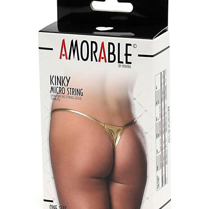 Amorable - Micro String Kunstleer - Goud-Erotiekvoordeel.nl