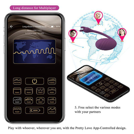 Pretty Love - Catalina - Draagbare Vibrator met App-bediening - Paars-Erotiekvoordeel.nl