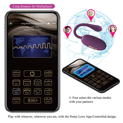 Pretty Love - Doreen - E-stim Vibrerend Eitje - Electrosex - Met App Control - Lichtpaars-Erotiekvoordeel.nl