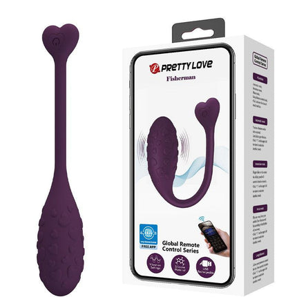 Pretty Love - Fisherman - Vibrerend Eitje - Met Nopjes - Met App Control - Paars-Erotiekvoordeel.nl