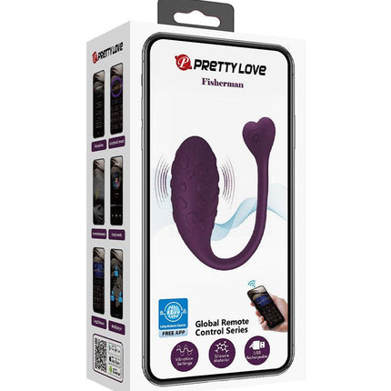 Pretty Love - Fisherman - Vibrerend Eitje - Met Nopjes - Met App Control - Paars-Erotiekvoordeel.nl