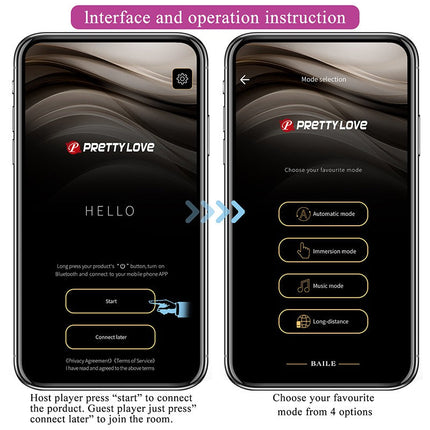 Pretty Love - Hector - G-Spot E-stim Vibrator met Electroshock - Met App Control - Paars-Erotiekvoordeel.nl