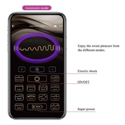 Pretty Love - Jefferson - Vibrerende E-stim Buttplug - Met App Control - Electroshock - Paars-Erotiekvoordeel.nl