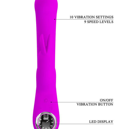Pretty Love - Lamar - Rabbit Vibrator- Tarzan Vibrator - Met LCD Display - Dieproze-Erotiekvoordeel.nl