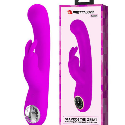Pretty Love - Lamar - Rabbit Vibrator- Tarzan Vibrator - Met LCD Display - Dieproze-Erotiekvoordeel.nl
