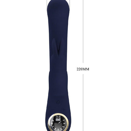 Pretty Love - Lamar - Rabbit Vibrator- Tarzan Vibrator - Met LCD Display - Donkerblauw-Erotiekvoordeel.nl