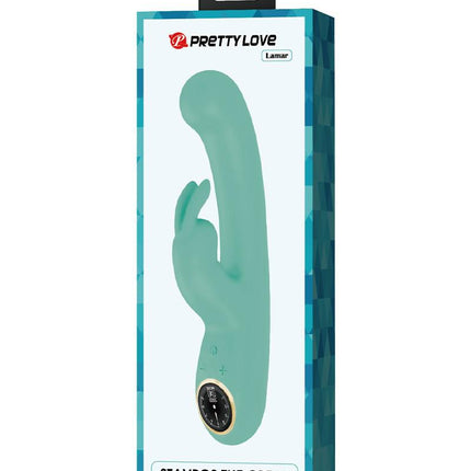 Pretty Love - Lamar - Rabbit Vibrator- Tarzan Vibrator - Met LCD Display - Lichtblauw-Erotiekvoordeel.nl