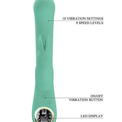 Pretty Love - Lamar - Rabbit Vibrator- Tarzan Vibrator - Met LCD Display - Lichtblauw-Erotiekvoordeel.nl