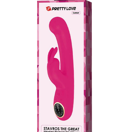 Pretty Love - Lamar - Rabbit Vibrator- Tarzan Vibrator - Met LCD Display - Roze-Erotiekvoordeel.nl
