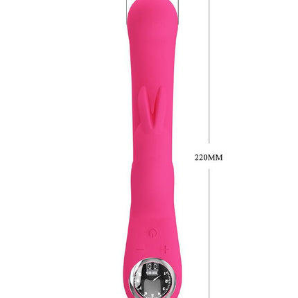 Pretty Love - Lamar - Rabbit Vibrator- Tarzan Vibrator - Met LCD Display - Roze-Erotiekvoordeel.nl