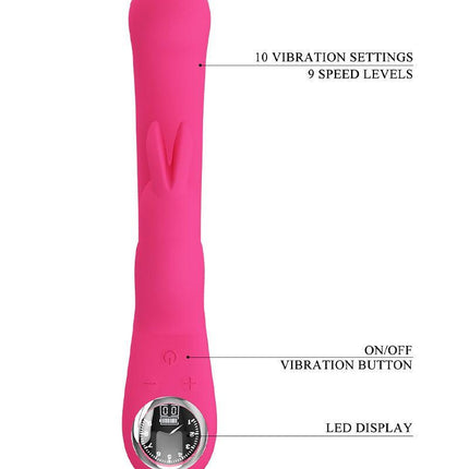 Pretty Love - Lamar - Rabbit Vibrator- Tarzan Vibrator - Met LCD Display - Roze-Erotiekvoordeel.nl