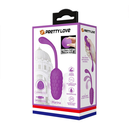 Pretty Love - Marina - Vibrerend Eitje met Nopjes - Handige Eénknopsbediening - Paars-Erotiekvoordeel.nl