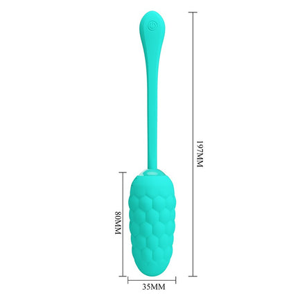 Pretty Love - Marina - Vibrerend Eitje met Nopjes - Handige Eénknopsbediening - Turquoise-Erotiekvoordeel.nl