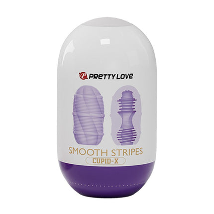 Pretty Love - Masturbator Ei - Smooth Stripes - Lila-Erotiekvoordeel.nl