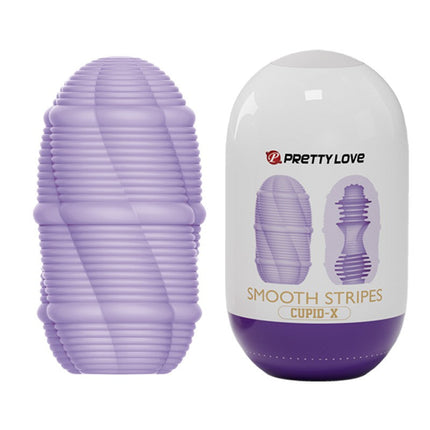 Pretty Love - Masturbator Ei - Smooth Stripes - Lila-Erotiekvoordeel.nl