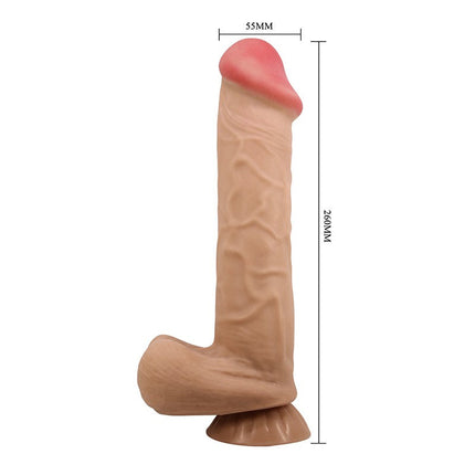 Pretty Love - Mendel - Sliding Skin Dildo - Lengte 26 cm - Ø 5.5 cm - Lichte Huidskleur-Erotiekvoordeel.nl