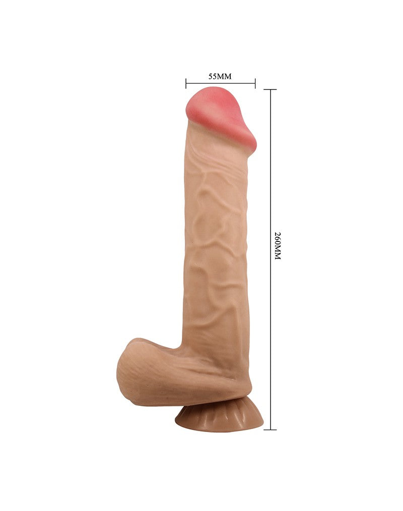 Pretty Love - Mendel - Sliding Skin Dildo - Lengte 26 cm - Ø 5.5 cm - Lichte Huidskleur-Erotiekvoordeel.nl