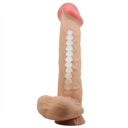 Pretty Love - Mendel - Sliding Skin Dildo - Lengte 26 cm - Ø 5.5 cm - Lichte Huidskleur-Erotiekvoordeel.nl