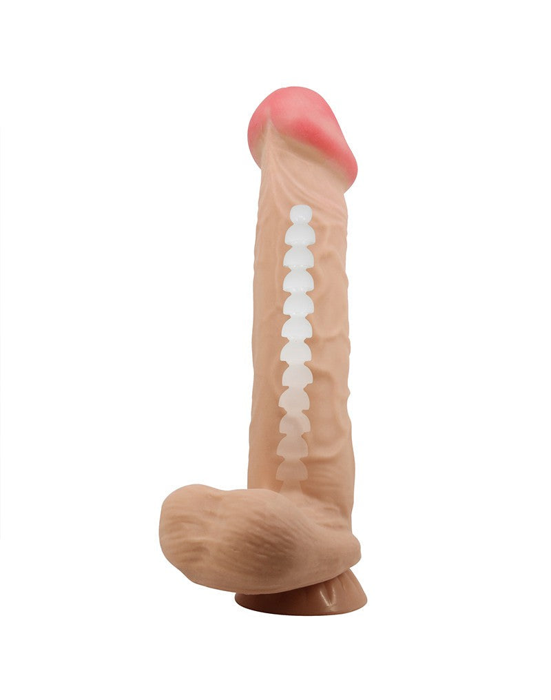 Pretty Love - Mendel - Sliding Skin Dildo - Lengte 26 cm - Ø 5.5 cm - Lichte Huidskleur-Erotiekvoordeel.nl