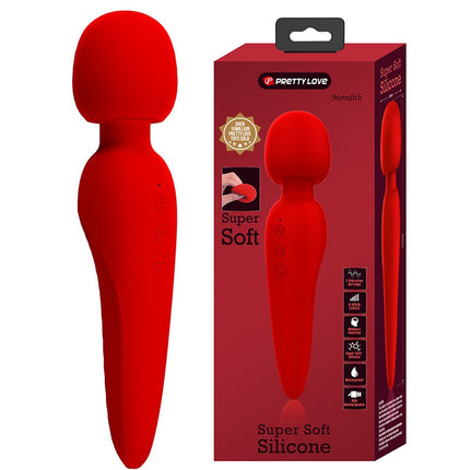 Pretty Love - Meredith - Wand Vibrator - 12 Standen - Waterproof - Rood-Erotiekvoordeel.nl
