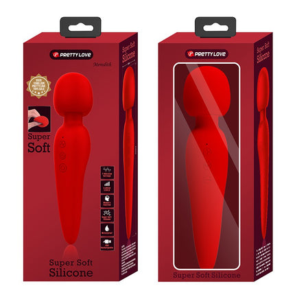 Pretty Love - Meredith - Wand Vibrator - 12 Standen - Waterproof - Rood-Erotiekvoordeel.nl