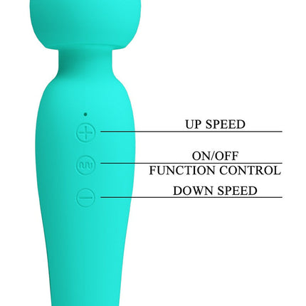 Pretty Love - Meredith - Wand Vibrator - 12 Standen - Waterproof - Turquoise-Erotiekvoordeel.nl