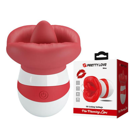 Pretty Love - Mina - Clitoris Vibrator - Likkende Tong Functie - Rood-Erotiekvoordeel.nl