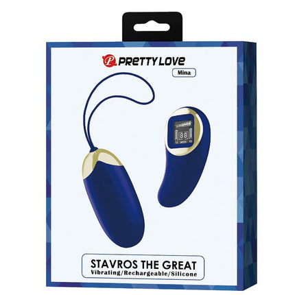 Pretty Love - Mina - Vibrerend Eitje - Afstandsbediening met LCD Display - Blauw-Erotiekvoordeel.nl
