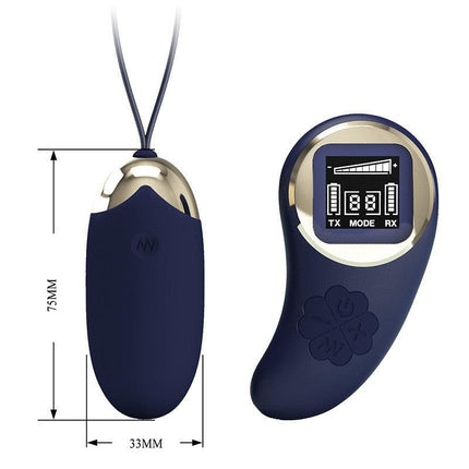 Pretty Love - Mina - Vibrerend Eitje - Afstandsbediening met LCD Display - Blauw-Erotiekvoordeel.nl