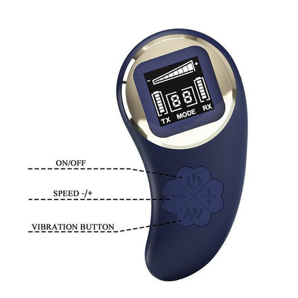 Pretty Love - Mina - Vibrerend Eitje - Afstandsbediening met LCD Display - Blauw-Erotiekvoordeel.nl