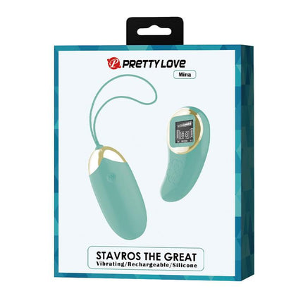 Pretty Love - Mina - Vibrerend Eitje - Afstandsbediening met LCD Display - Lichtblauw-Erotiekvoordeel.nl