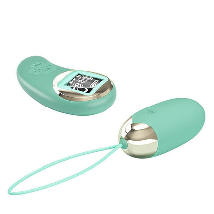 Pretty Love - Mina - Vibrerend Eitje - Afstandsbediening met LCD Display - Lichtblauw-Erotiekvoordeel.nl
