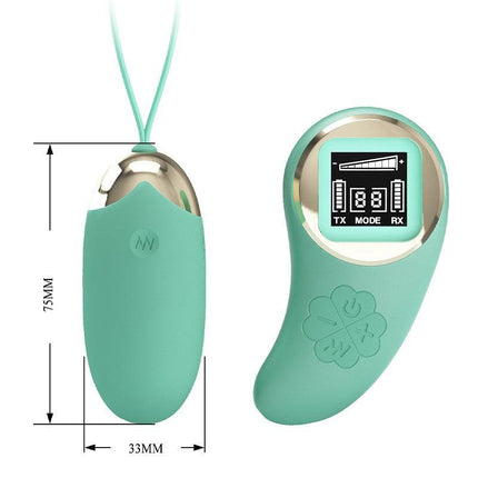 Pretty Love - Mina - Vibrerend Eitje - Afstandsbediening met LCD Display - Lichtblauw-Erotiekvoordeel.nl
