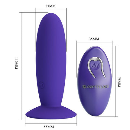 Pretty Love - Murray Youth - Vibrerende Buttplug - Met Afstandsbediening - Paars-Erotiekvoordeel.nl