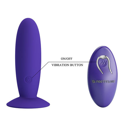 Pretty Love - Murray Youth - Vibrerende Buttplug - Met Afstandsbediening - Paars-Erotiekvoordeel.nl