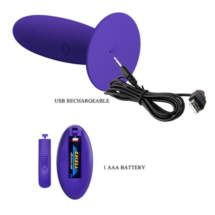 Pretty Love - Murray Youth - Vibrerende Buttplug - Met Afstandsbediening - Paars-Erotiekvoordeel.nl