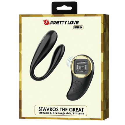 Pretty Love - Nathan - Partner Vibrator - Afstandsbediening met LED Display - Zwart-Erotiekvoordeel.nl