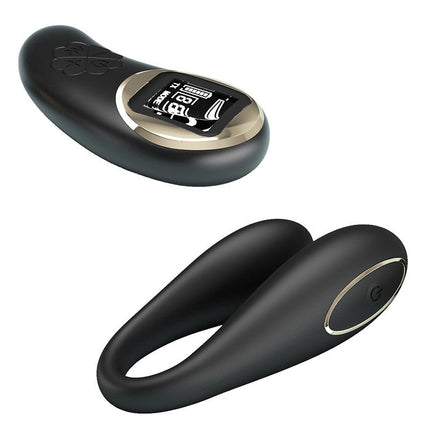 Pretty Love - Nathan - Partner Vibrator - Afstandsbediening met LED Display - Zwart-Erotiekvoordeel.nl