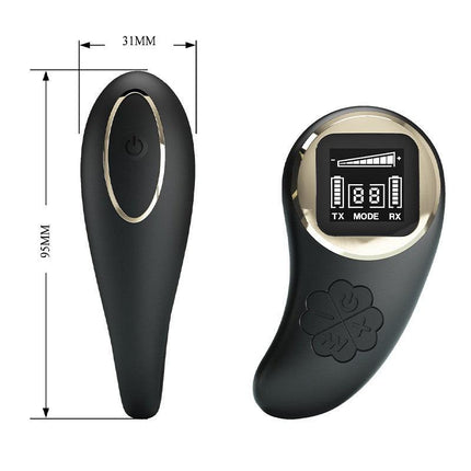 Pretty Love - Nathan - Partner Vibrator - Afstandsbediening met LED Display - Zwart-Erotiekvoordeel.nl