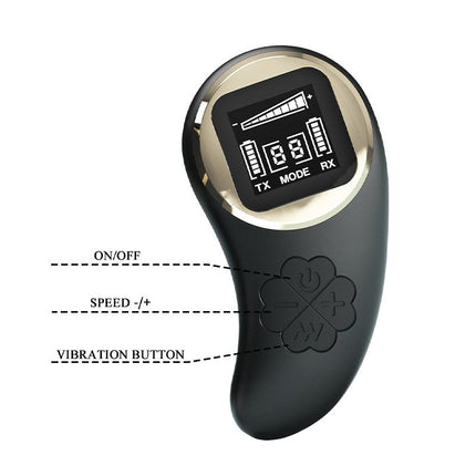 Pretty Love - Nathan - Partner Vibrator - Afstandsbediening met LED Display - Zwart-Erotiekvoordeel.nl