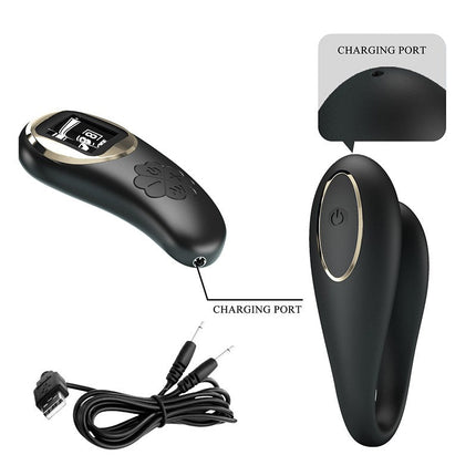 Pretty Love - Nathan - Partner Vibrator - Afstandsbediening met LED Display - Zwart-Erotiekvoordeel.nl