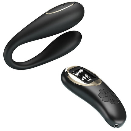 Pretty Love - Nathan - Partner Vibrator - Afstandsbediening met LED Display - Zwart-Erotiekvoordeel.nl