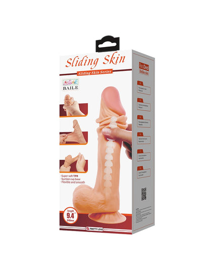 Pretty Love - Orton - Sliding Skin Dildo - Lengte 24 cm - Diameter 5 cm - Lichte Huidskleur-Erotiekvoordeel.nl